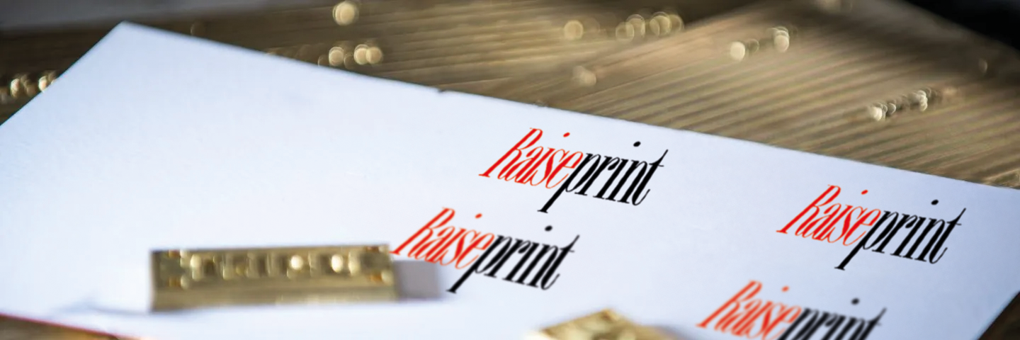 Raiseprint hot foil work in progress